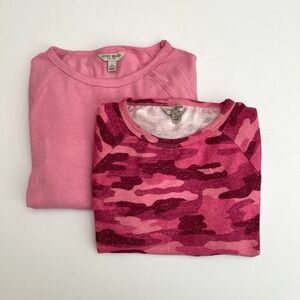 Lucky Brand Girl Youth Pink and Camo Sweaters,‎ Lucky Sweaters, Lucky Brand M10